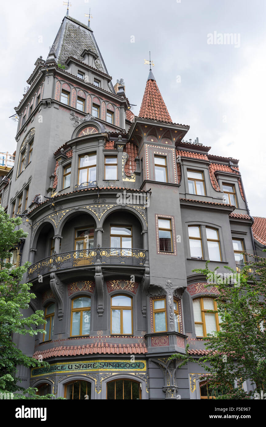 Antiguo Barrio judío, Josefov, Praga, República Checa, Europa Foto de stock