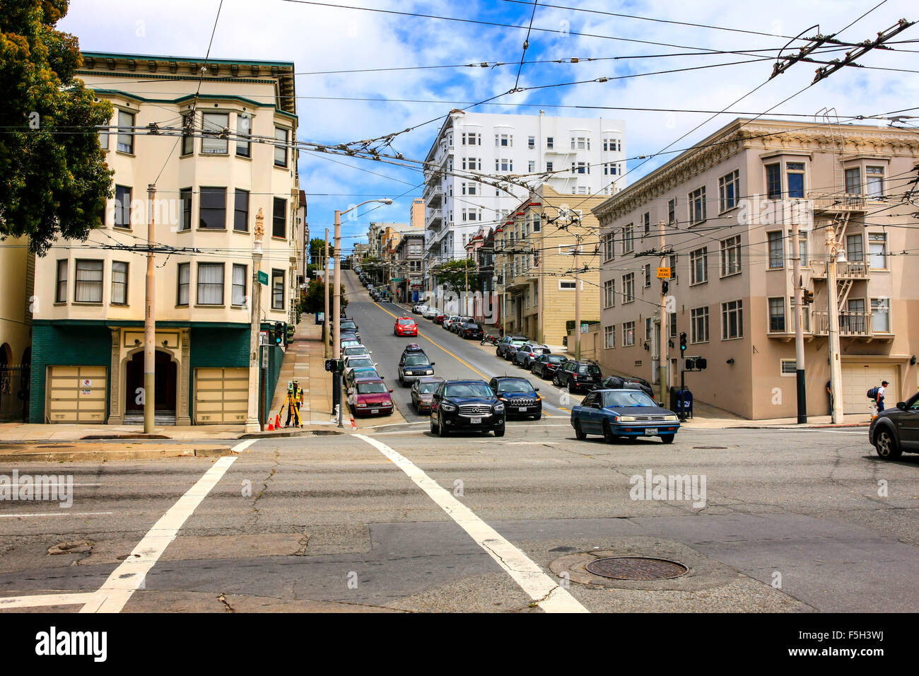 Unión y Park en el centro de San Francisco, California Foto de stock