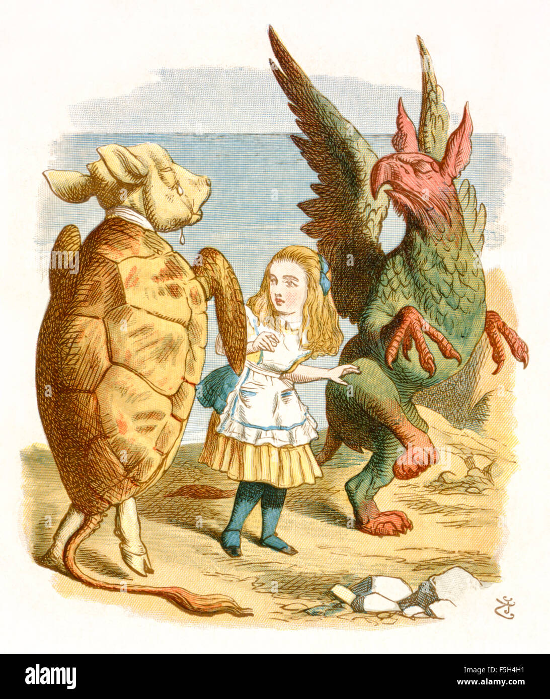 La Lobster-Quadrille Alice baila con la del grifo y un simulacro de  tortuga, desde 'El Vivero "Alice", una adaptación abreviada de "Alice's  Adventures in Wonderland" dirigido a los niños menores de 5