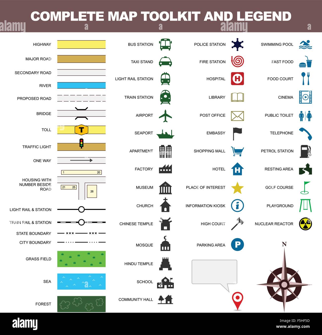 Leyenda del mapa fotografías e imágenes de alta resolución - Alamy