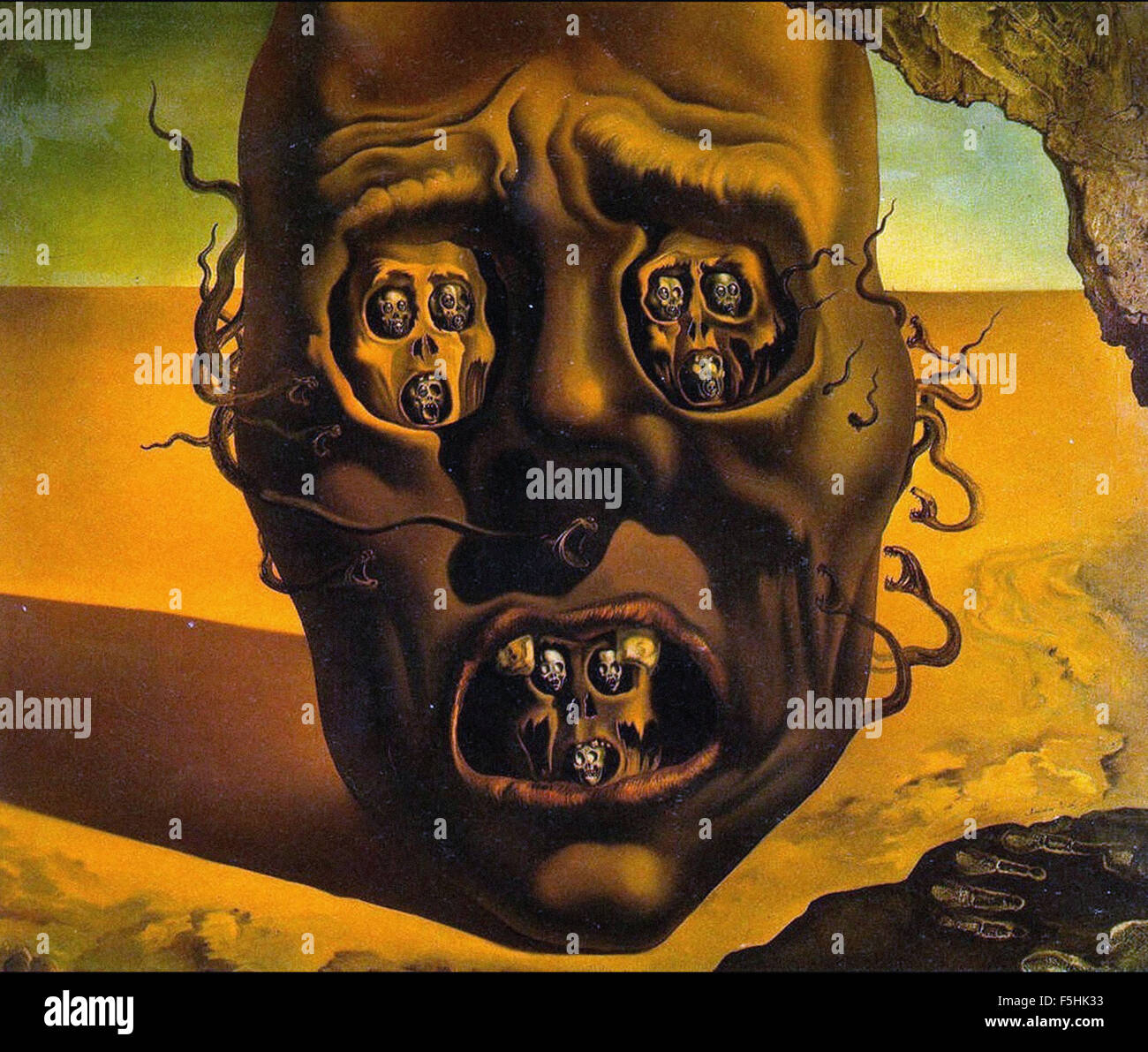 Salvador Dalí - El rostro de la guerra Foto de stock