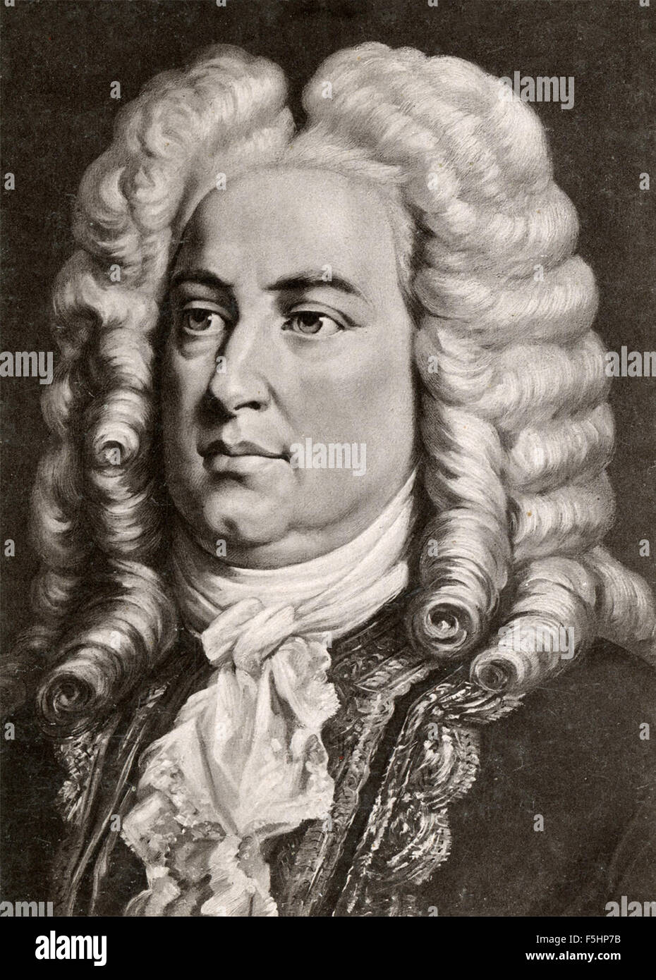 Retrato del compositor alemán Georg Friedrich Händel Foto de stock