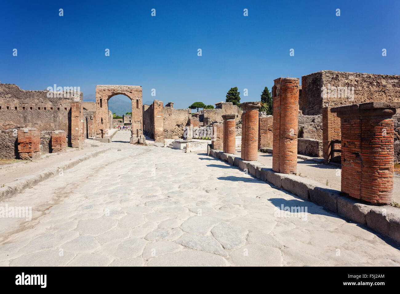 Arco de druso neirby foro de Pompeya, Italia Foto de stock