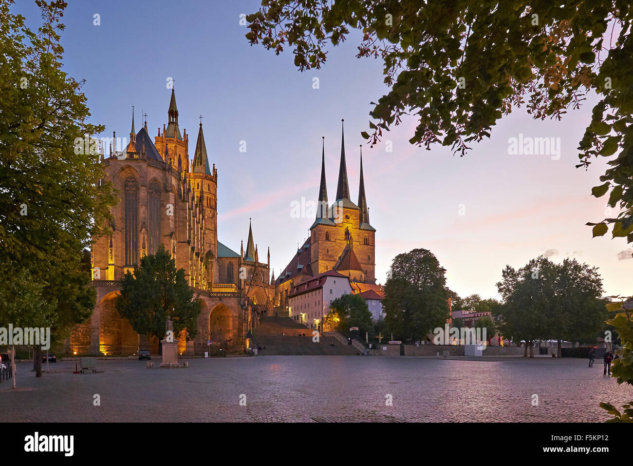 La Catedral de Santa María y la iglesia de San Severo, Erfurt, Alemania