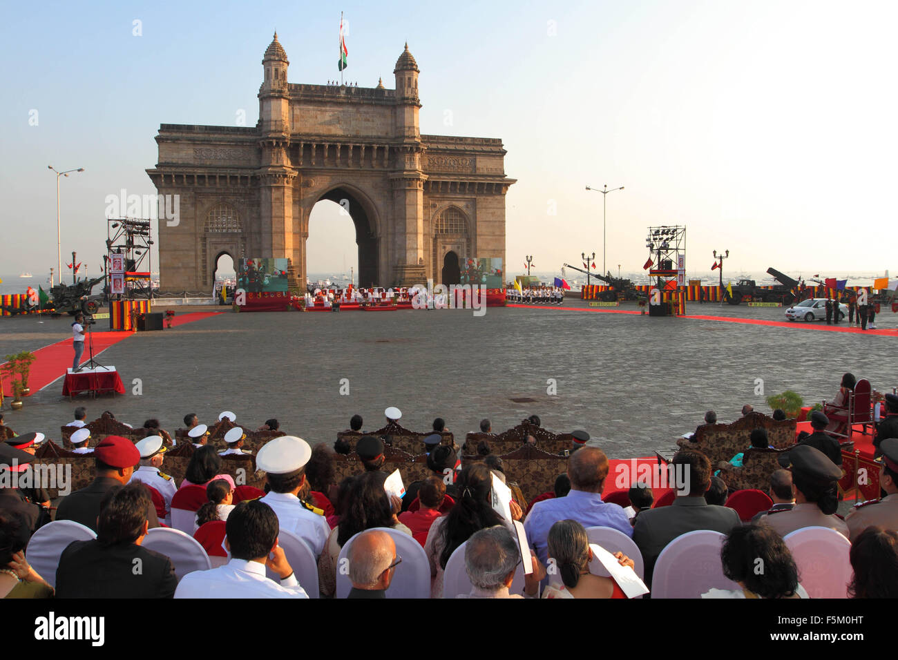 Celebración del Día del Ejército en la puerta de la India, Bombay, Maharashtra, India, Asia Foto de stock