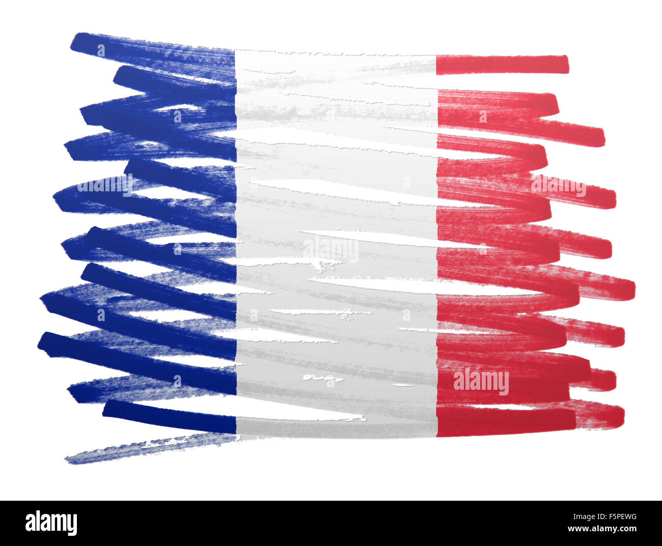 Ilustración de bandera hecha con lápiz - Francia Foto de stock