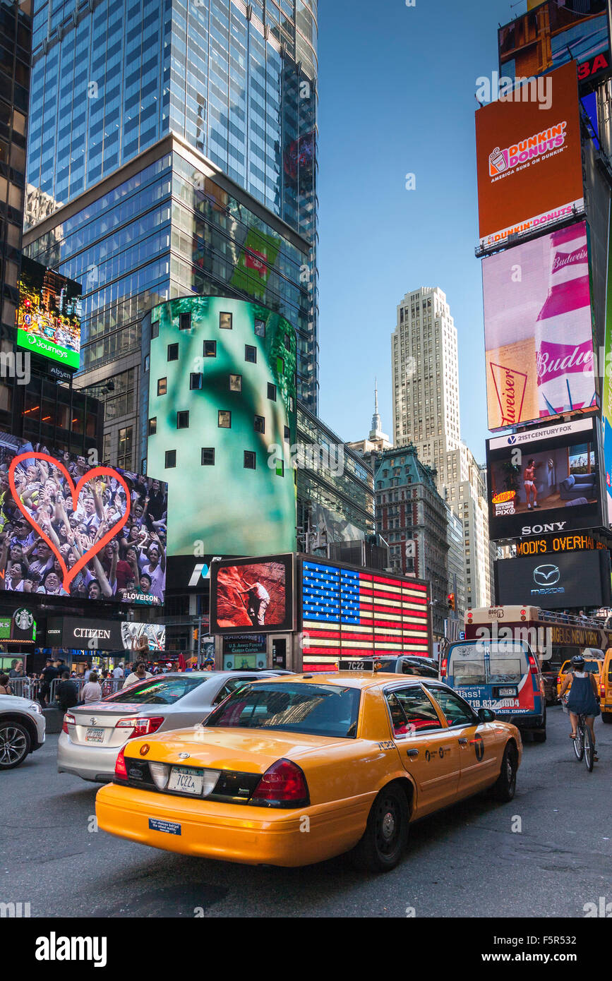 Times Square, el centro de Manhattan, Nueva York, EE.UU. Foto de stock