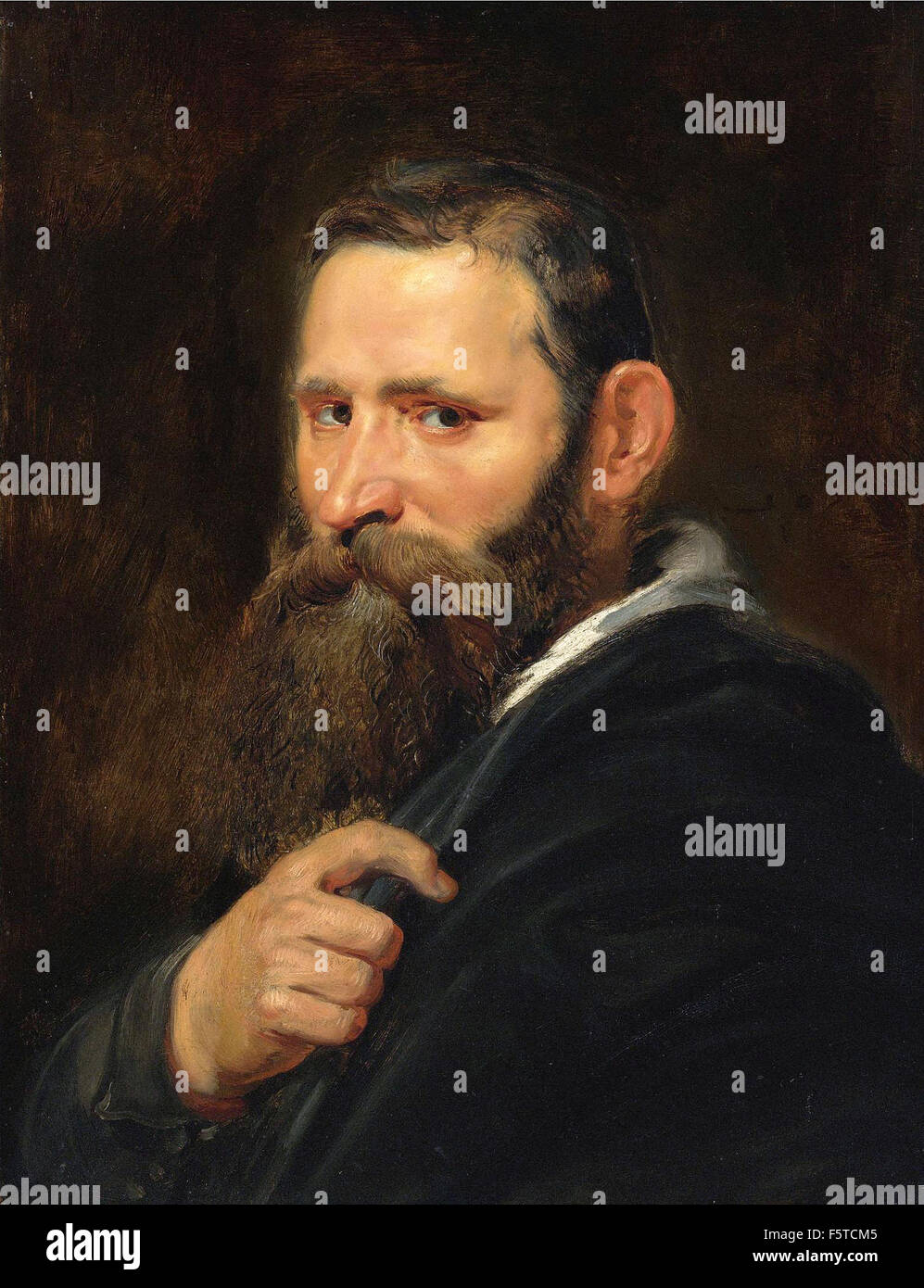 Peter Paul Rubens - Cabeza de hombre barbado Foto de stock