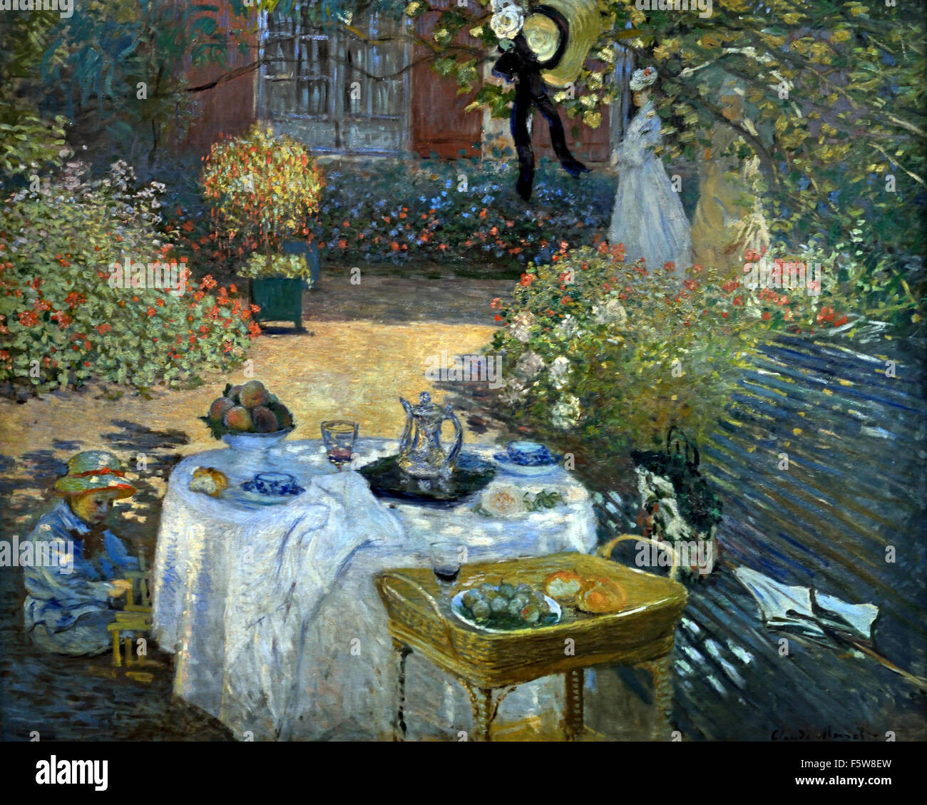 Le déjeuner : panneau - Almuerzo panel decorativo 1873 Claude Monet 1840 – 1926 Francia Francés Foto de stock