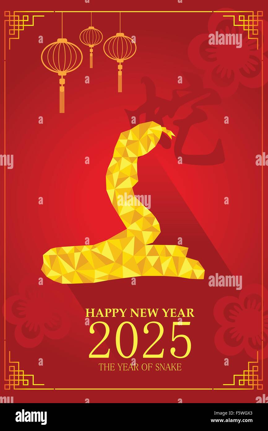 Una ilustración vectorial del año de la serpiente diseño para la