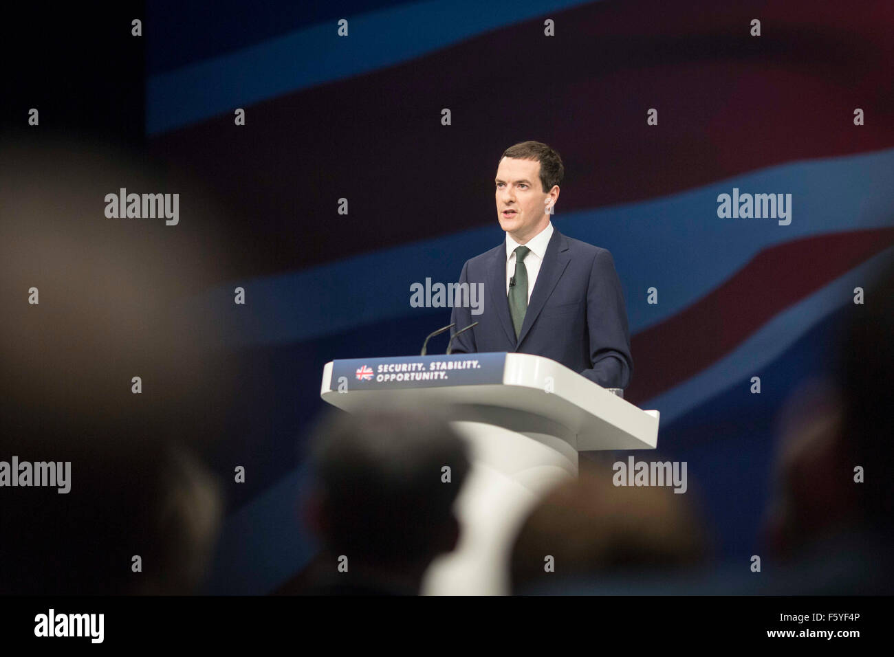 La Conferencia del Partido Conservador de 2015. George Osborne Foto de stock