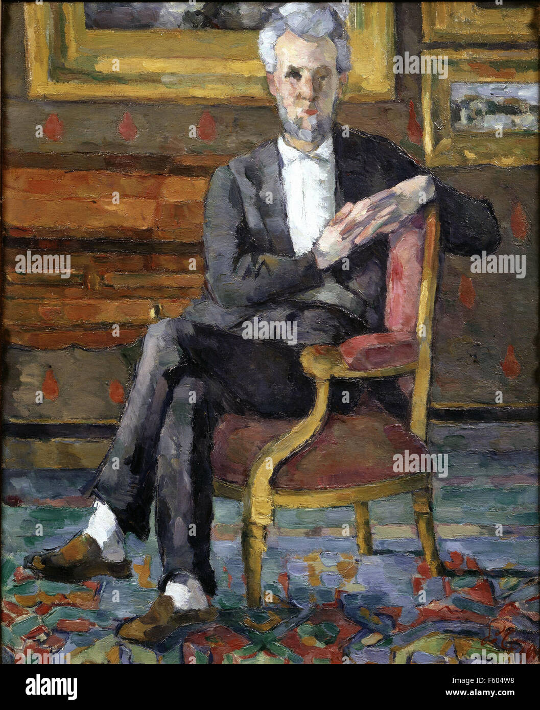 Paul Cézanne - Retrato de Victor Chocquet - 1877 Foto de stock