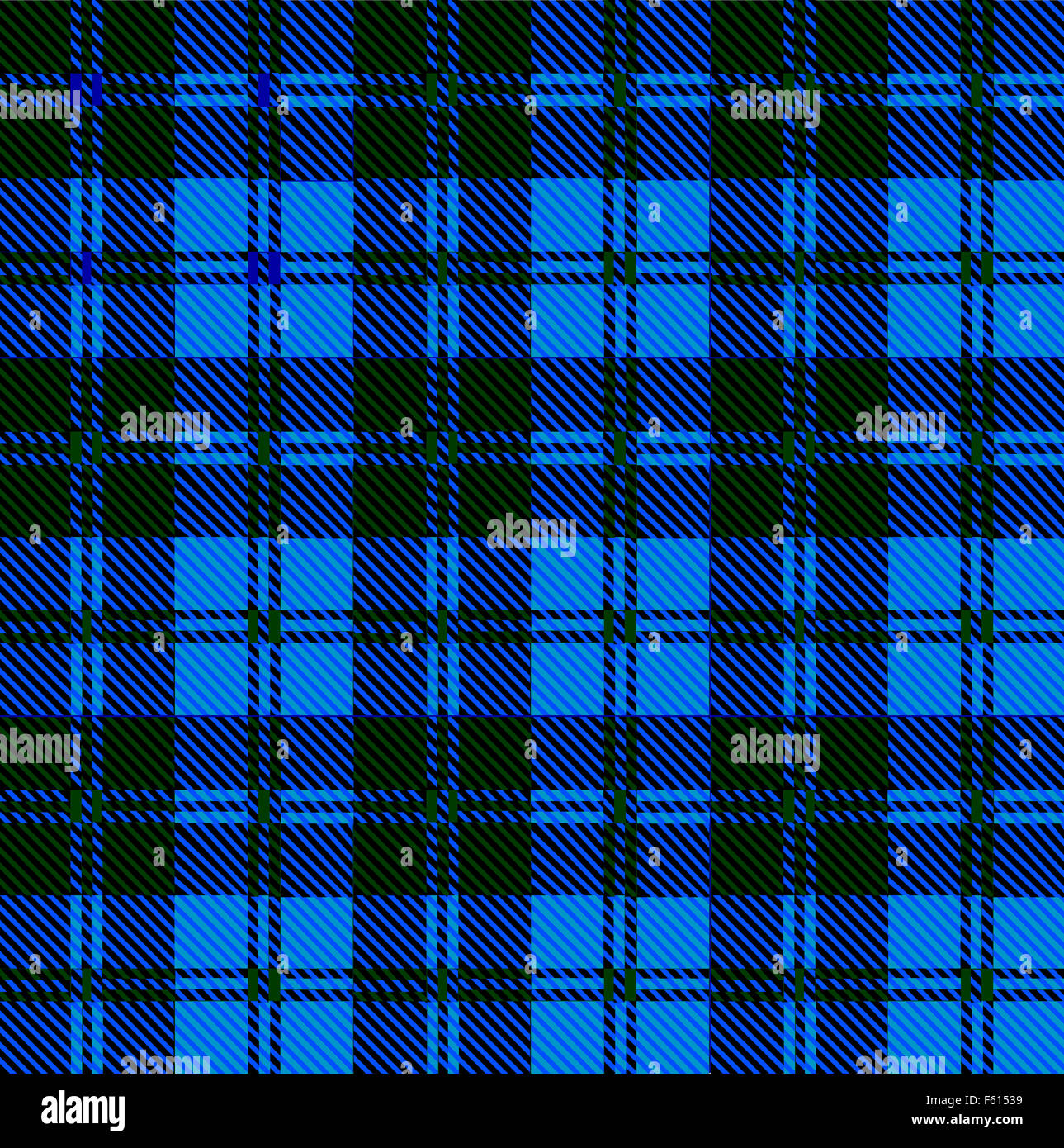Azul y negro de lana tartán material eaved Foto de stock