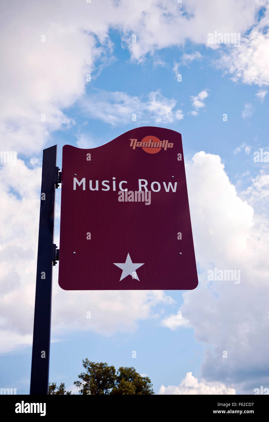 Music Row Nashville, Tennessee Foto de stock