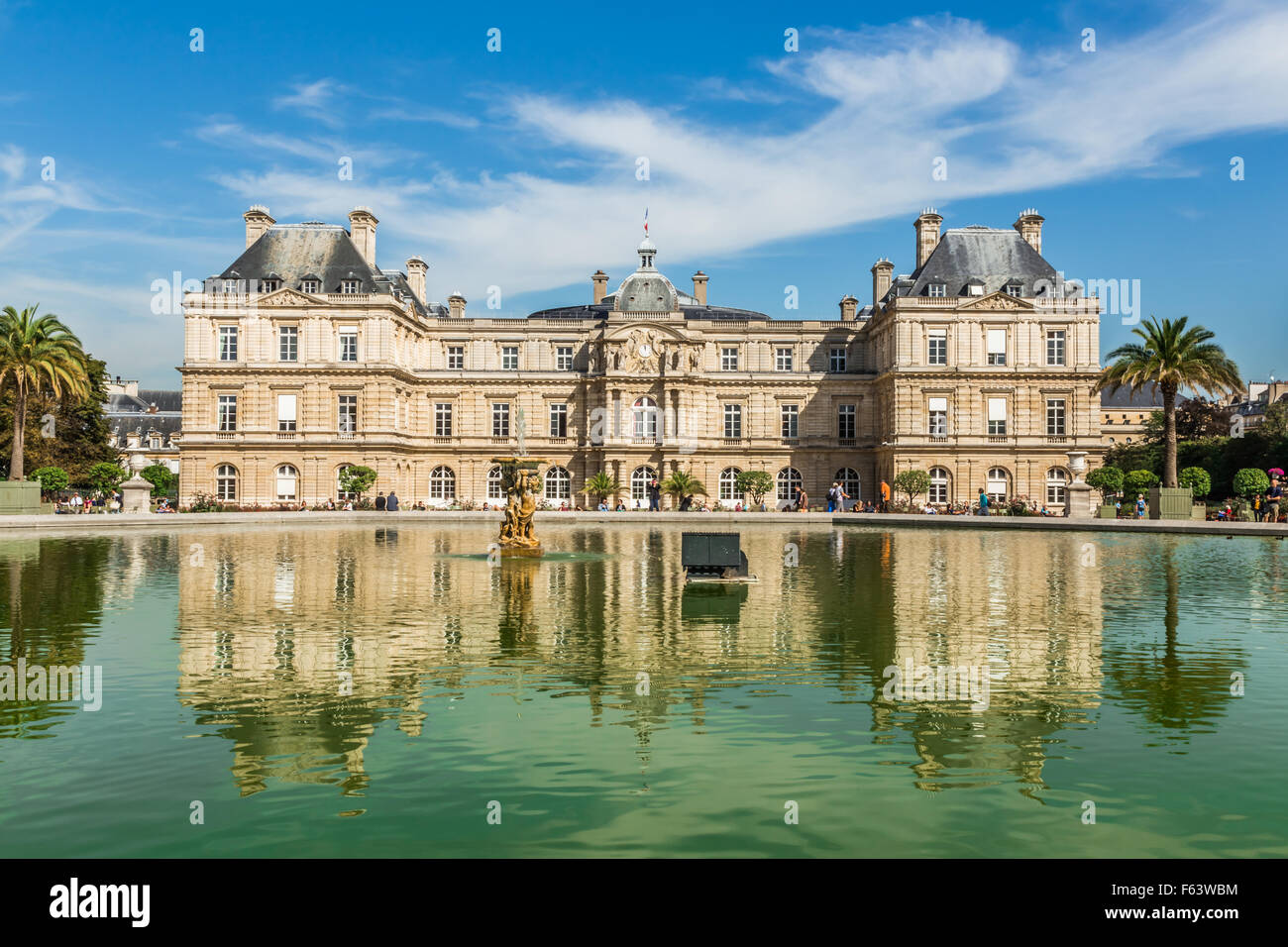 Palacio de Luxemburgo, los Jardines de Luxemburgo, París, Francia. Foto de stock