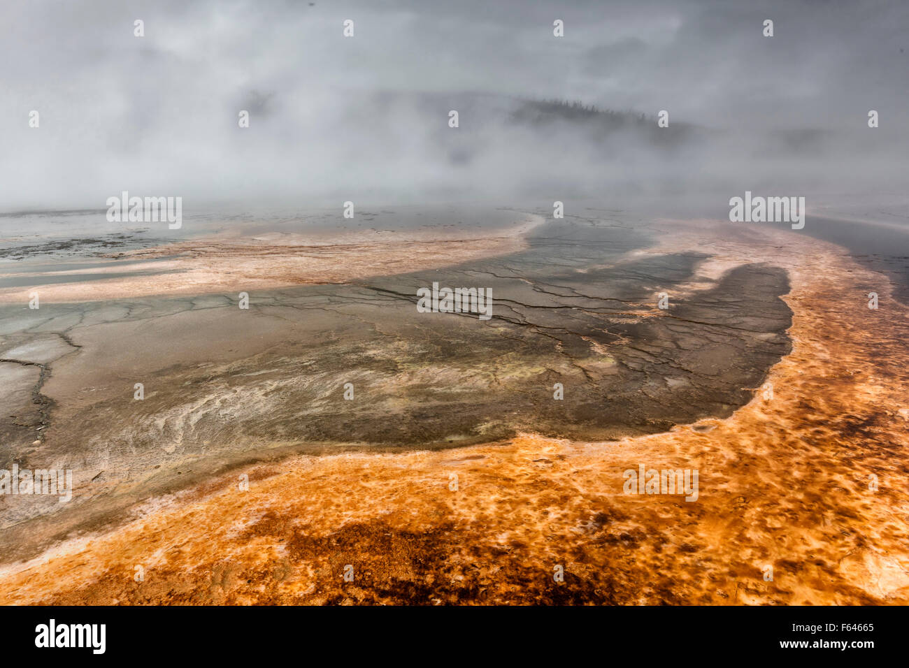 Grand Prismatic Spring Foto de stock