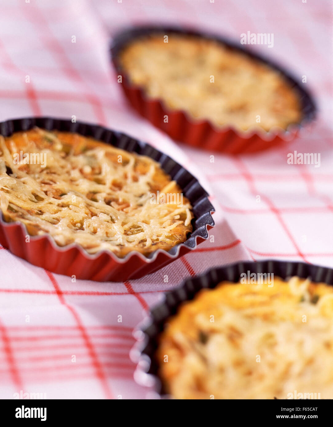 Cada puerro quiches Foto de stock