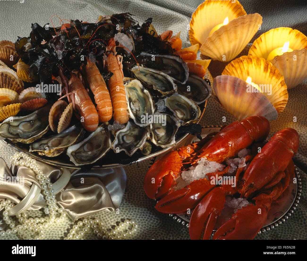 Surtido de mariscos Foto de stock