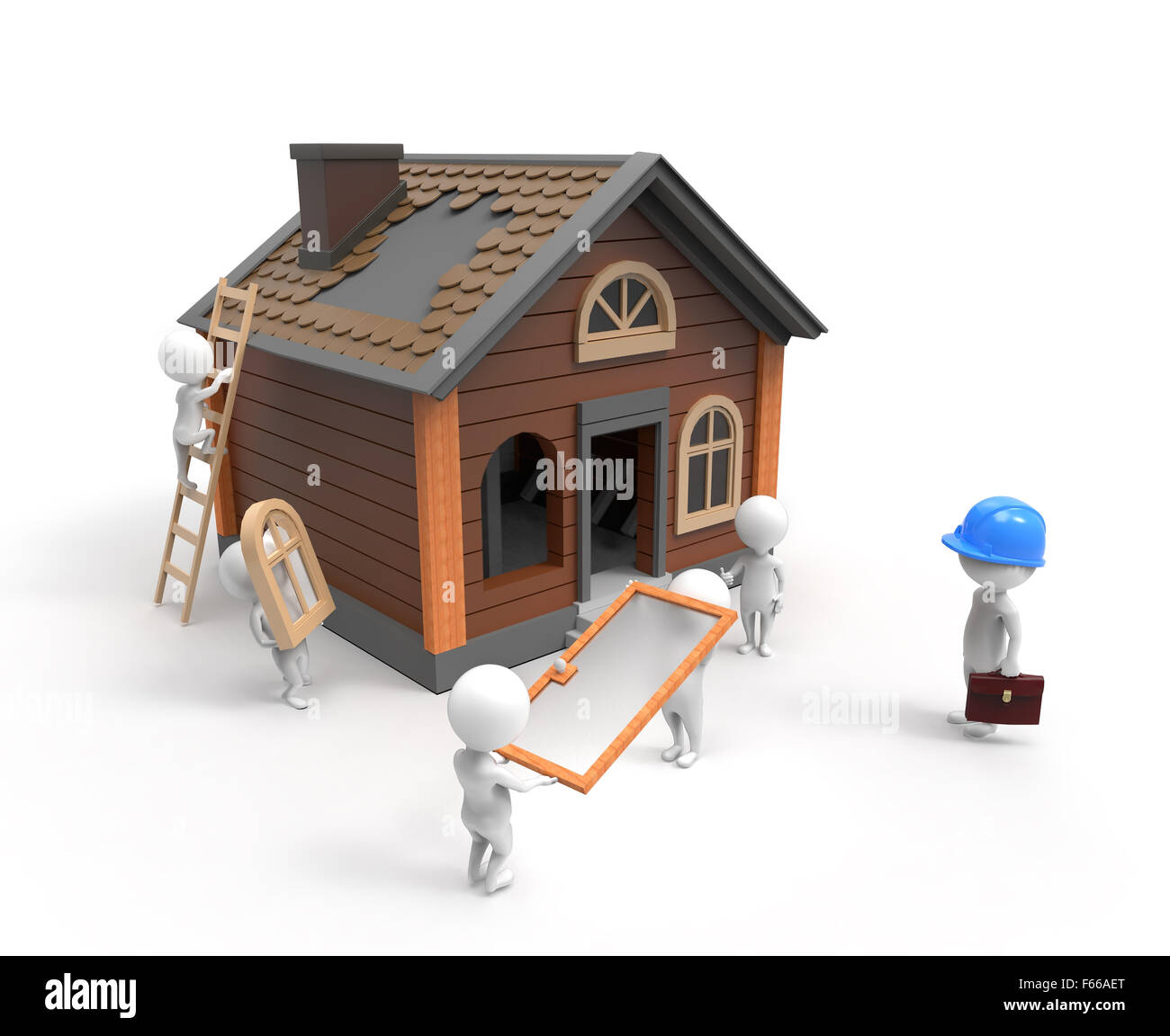 Concepto de constructores de casas fotografías e imágenes de alta