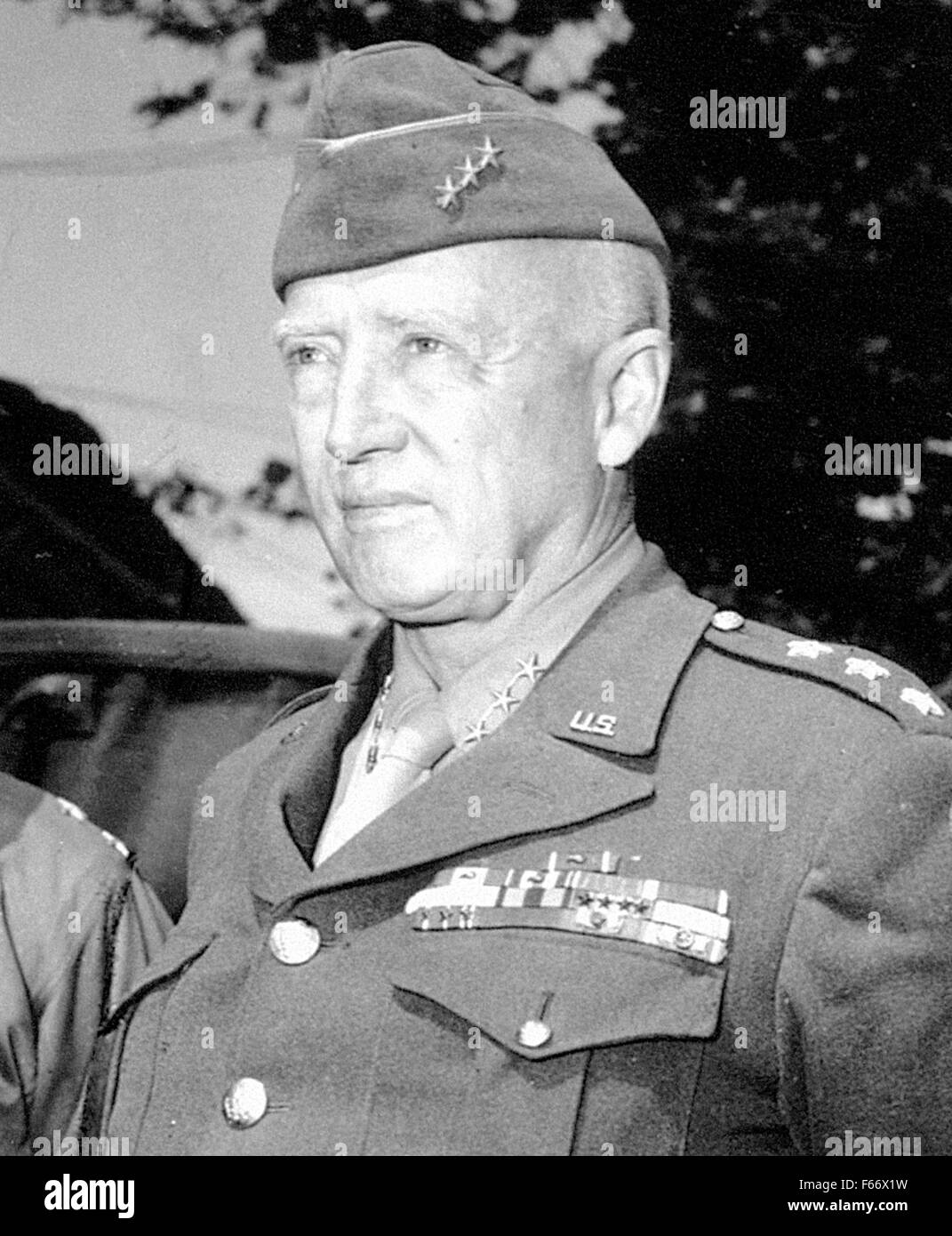George S. Patton como un teniente general Foto de stock