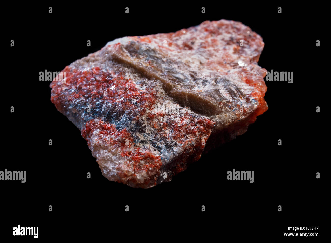 Sylvite mineral. El cloruro de potasio (KCl) en forma mineral natural. Foto de stock