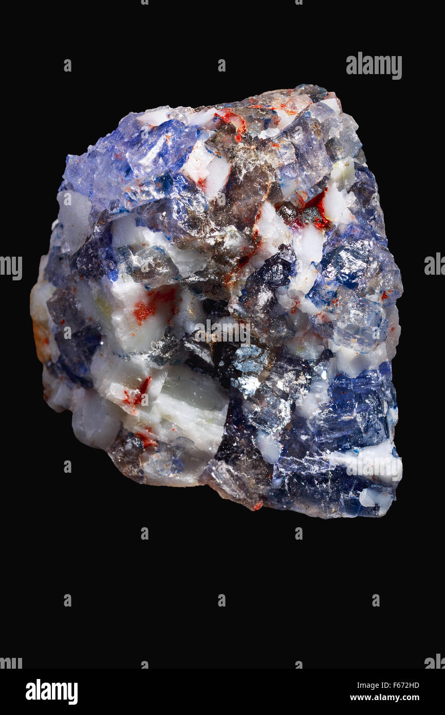 Sylvinite mineral. Mezcla mecánica de sylvite (KCl, o cloruro de potasio) y el halito (NaCl, o cloruro de sodio). La potasa producti Foto de stock