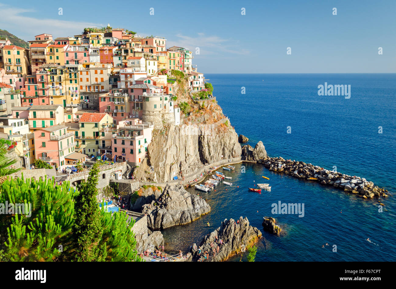 Manarola, Cinque Terre (Riviera Italiana, Liguria) Foto de stock