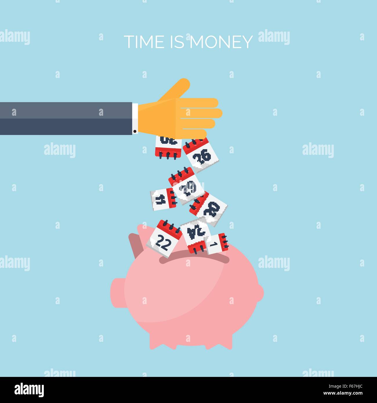 El Tiempo Es Dinero Concepto Plano De Fondo Movey El Ahorro Gestión