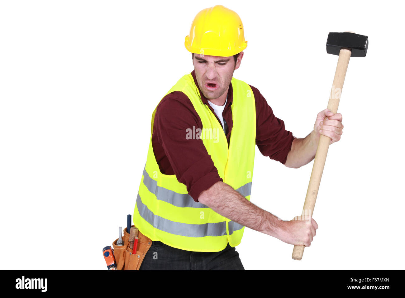 Comerciante de golpear un objeto con una maceta Fotografía de stock - Alamy