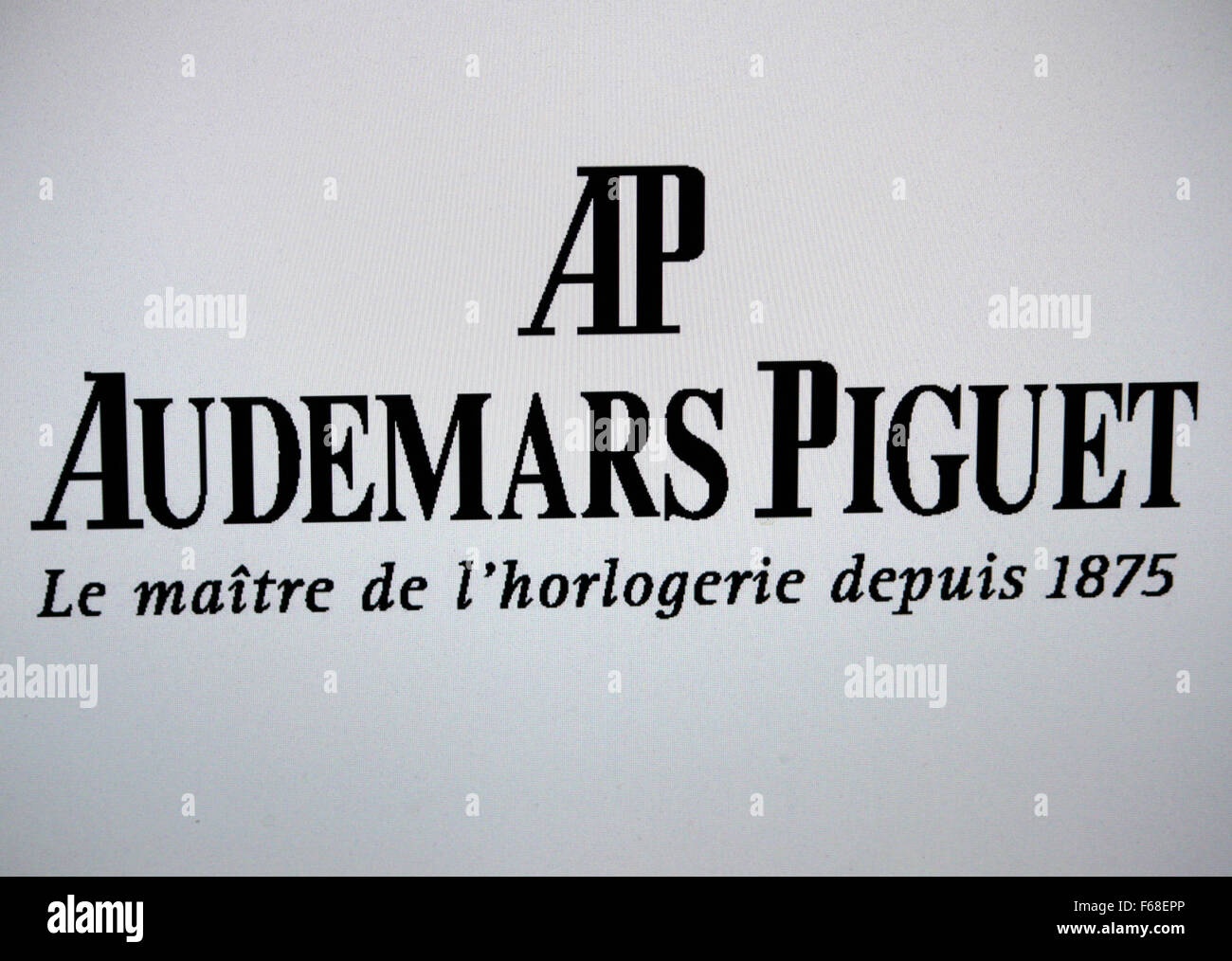 Markenname: 'AP' Audemars Piguet, Berlín. Foto de stock