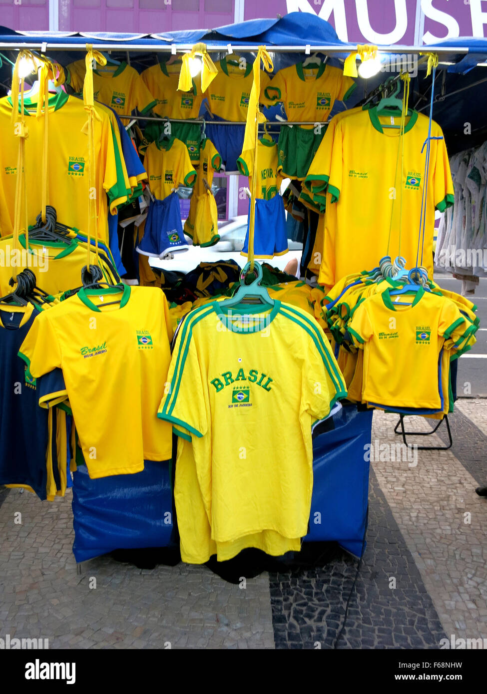 Camiseta del equipo nacional de fútbol de Brasil Copacabana de Río