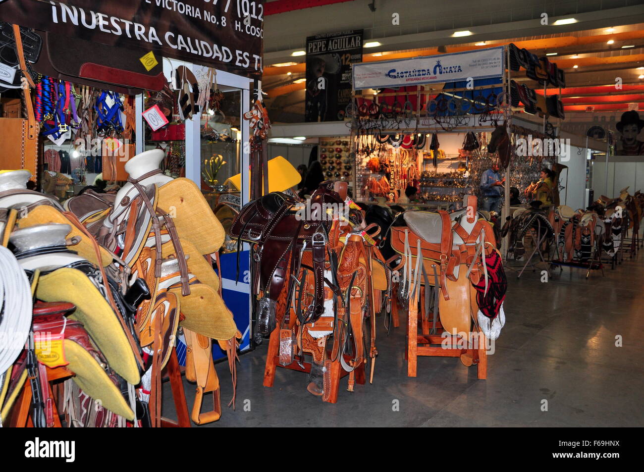 Saddle Shop en Puebla, México Foto de stock