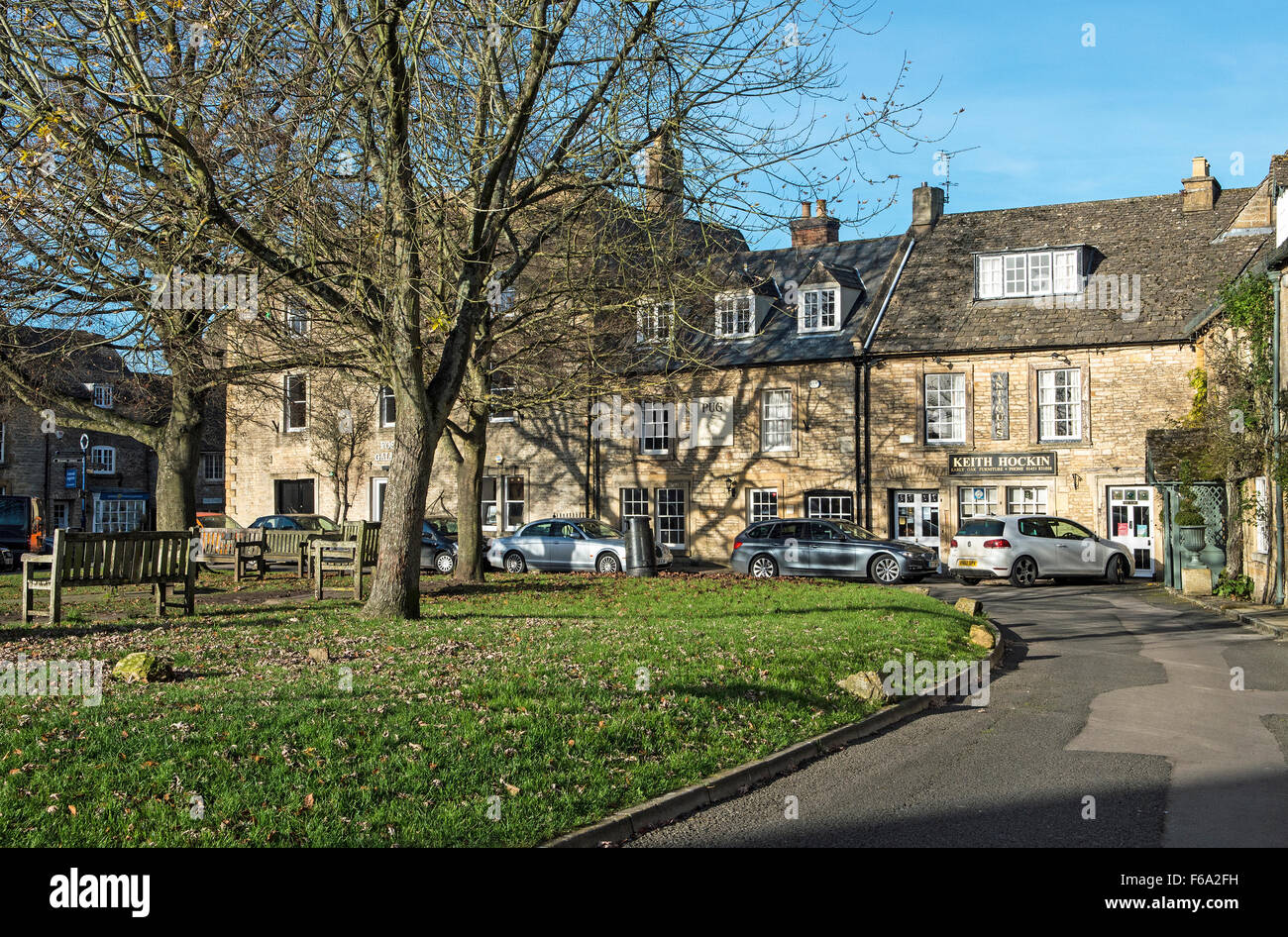 La Plaza en estibar en la Wold AONB en Cotswolds Gloucestershire Foto de stock