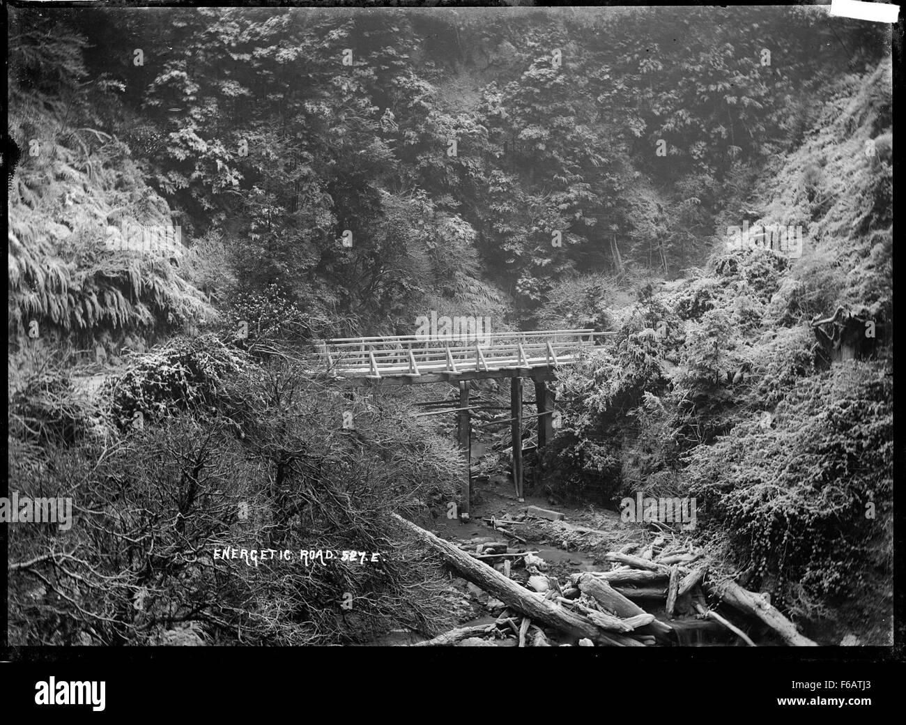 Vista de enérgico Road, cerca Inangahua Foto de stock