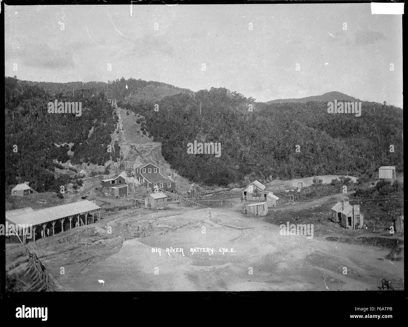 Vista del Río Grande, la batería Inangahua Co Foto de stock