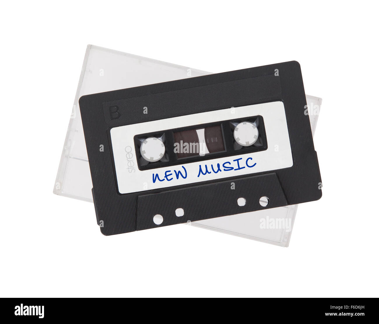 Cinta de casete de audio vintage, aislado sobre fondo blanco, XXXXX Foto de stock