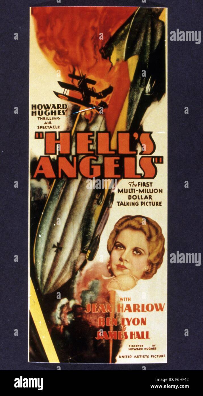 1930 El Título De La Película Hells Angels Director Howard Hughes