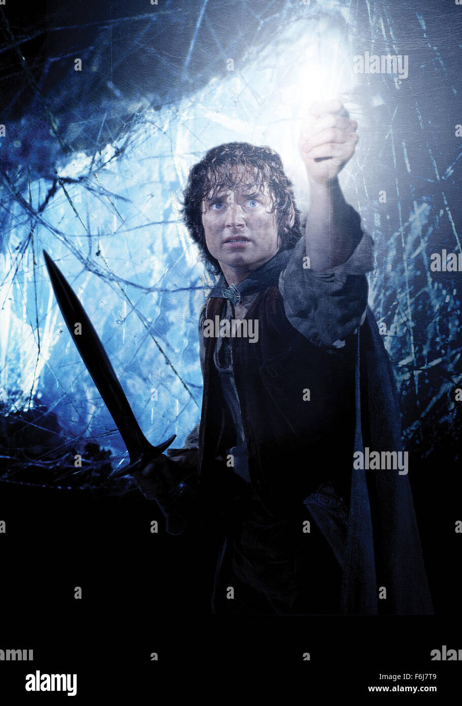 16 Feb, 2003; Hollywood, CA, EE.UU.; imagen de póster para el director Peter Jackson "El Señor de los Anillos: El Retorno del Rey" protagonizada por Elijah Wood como Frodo. Foto de stock