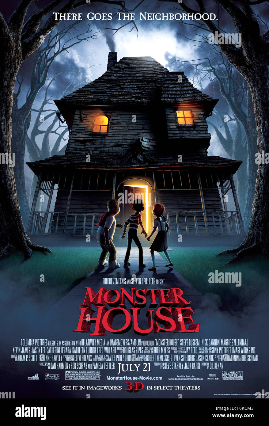 Fecha de lanzamiento: 15 de junio de 2006. Película: Monster House.  Estudio: Columbia Pictures. Parcela: tres niños DJ, Chowder y Jenny  descubre que la casa de enfrente de DJ's está vivo. Come