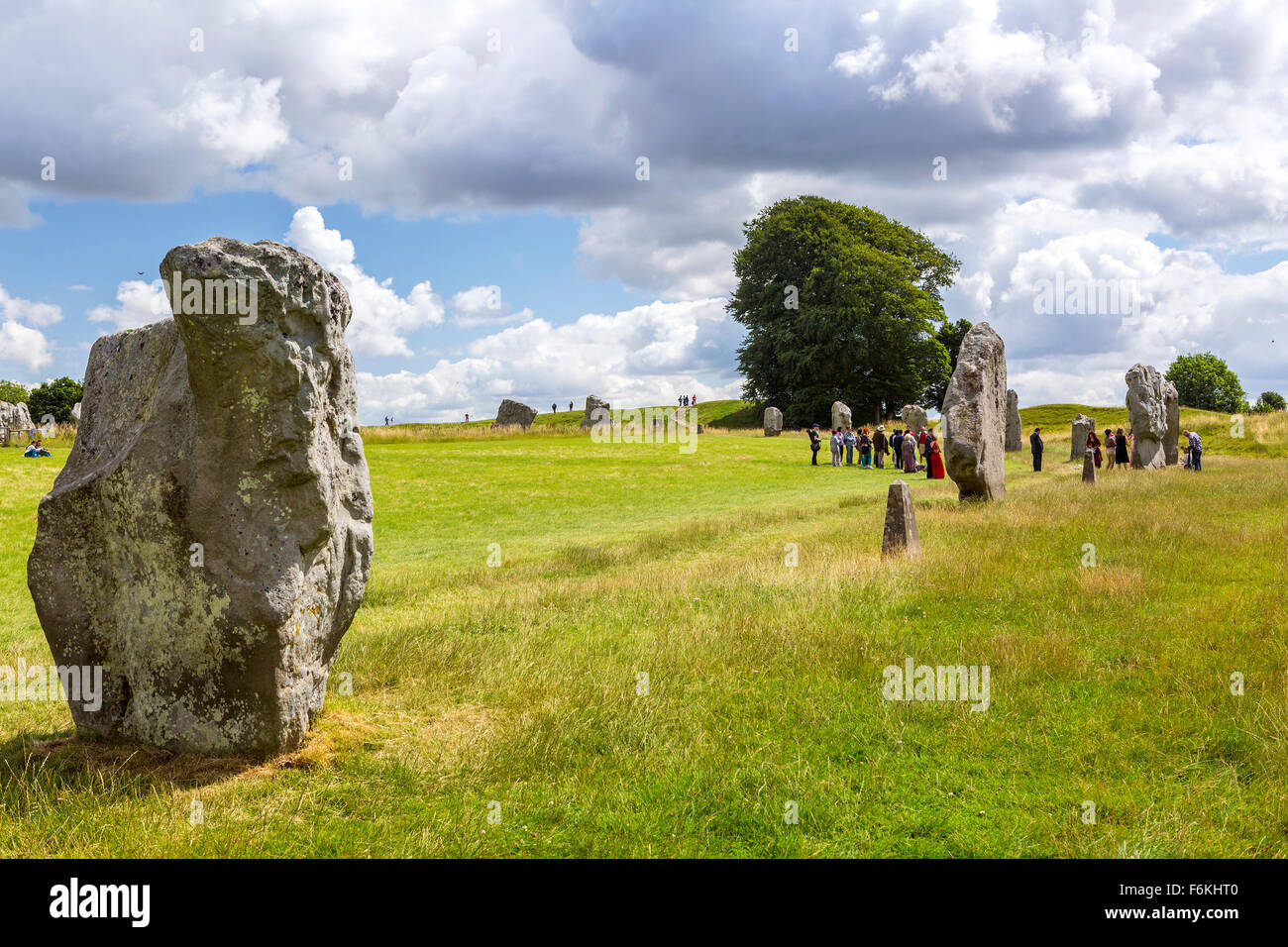 Círculo de piedra de Avebury Neolithic permanente, Wiltshire, Inglaterra, Europa. Foto de stock