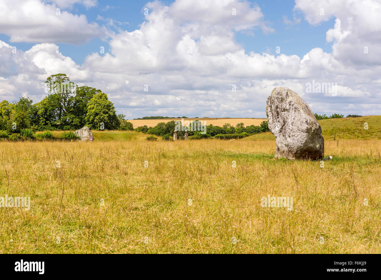 Círculo de piedra de Avebury Neolithic permanente, Wiltshire, Inglaterra, Europa. Foto de stock