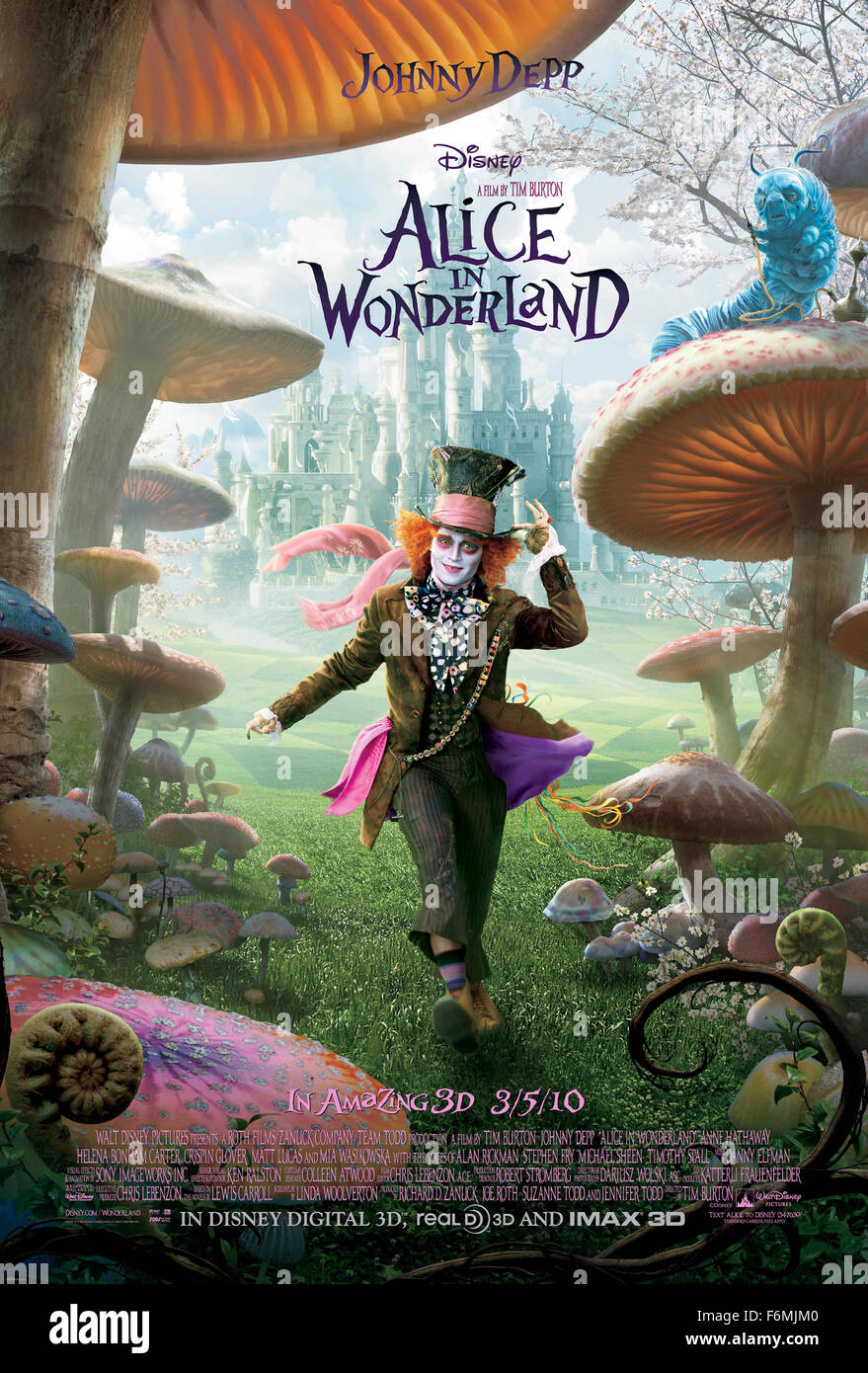 Fecha de lanzamiento: 5 de marzo de 2010 PELÍCULA: Alice in Wonderland  Estudio: Walt Disney Pictures DIRECTOR: Tim Burton Parcela: 19 años Alicia  regresa al mundo mágico de su aventura infantil, donde
