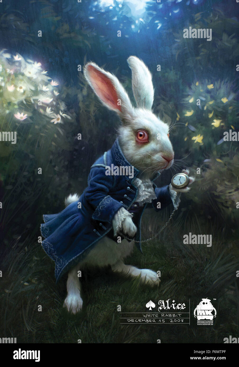 Alice in Wonderland - EE.UU. Año: 2010 Director: Tim Burton Concept Art  conejo blanco - Ilustración por Michael Kutsche Fotografía de stock - Alamy