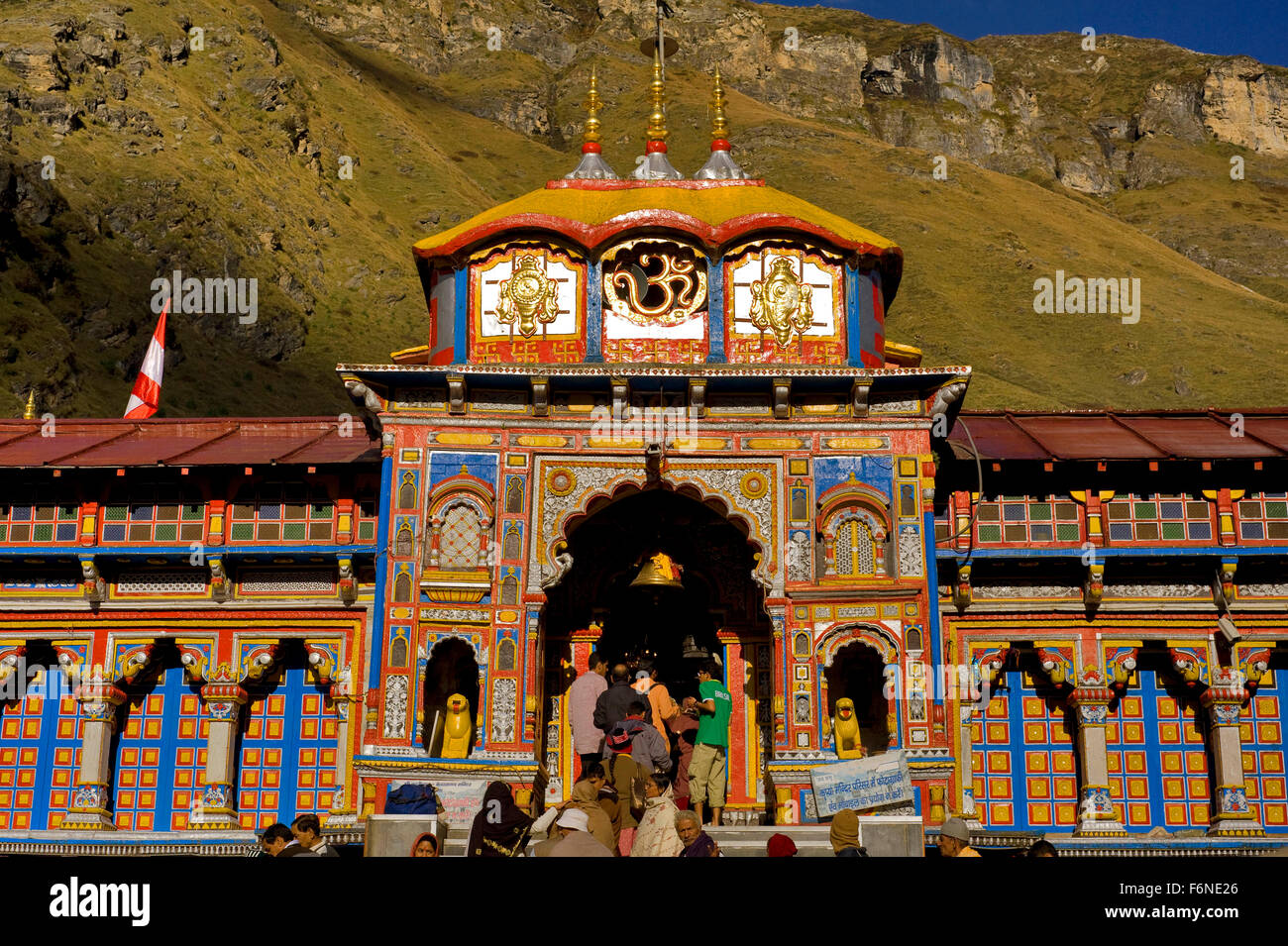 Templo de Badrinath uttarakhand india asia Foto de stock