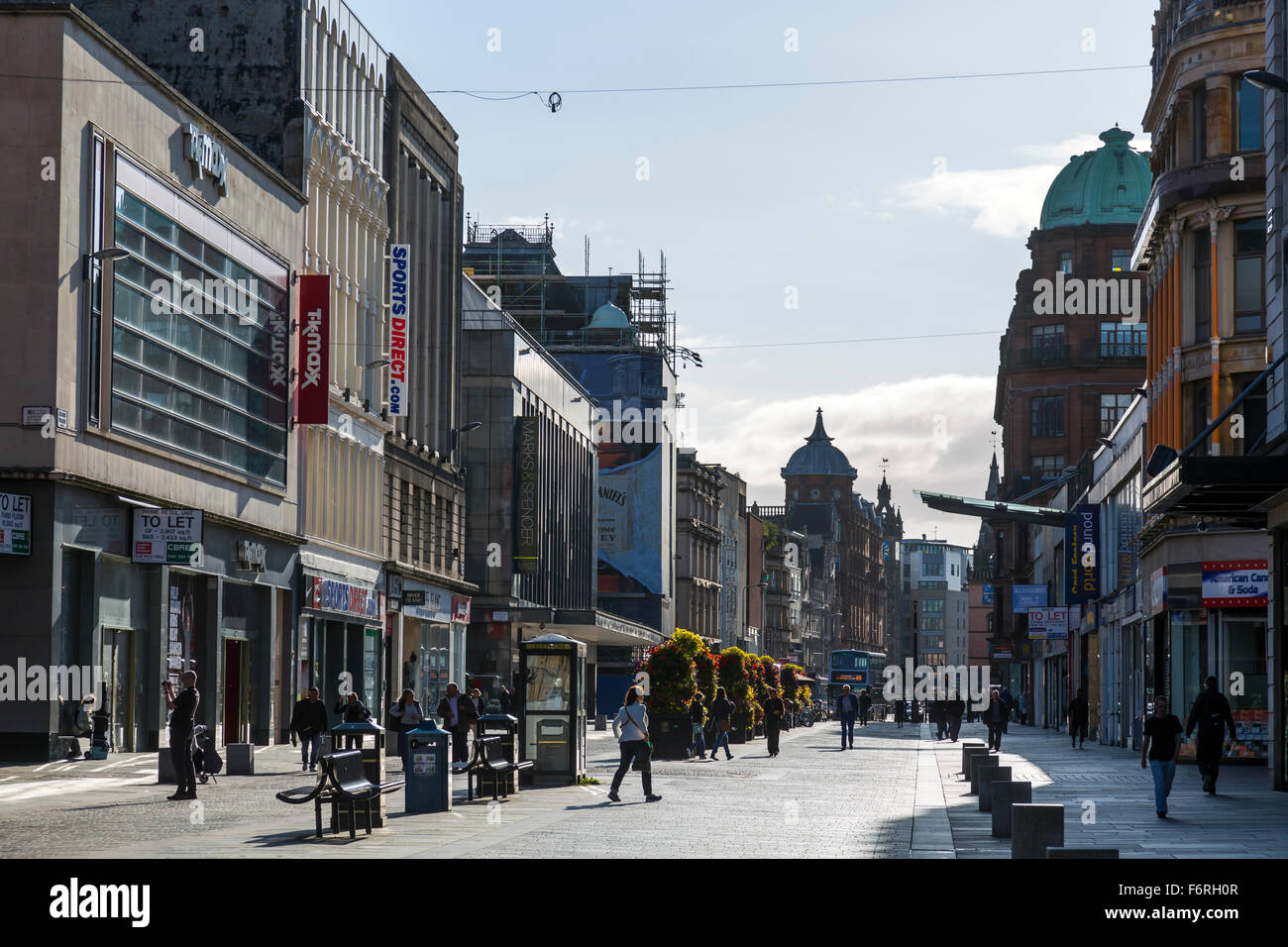 Argyle Street Glasgow centro de la ciudad, Escocia, Reino Unido Foto de stock