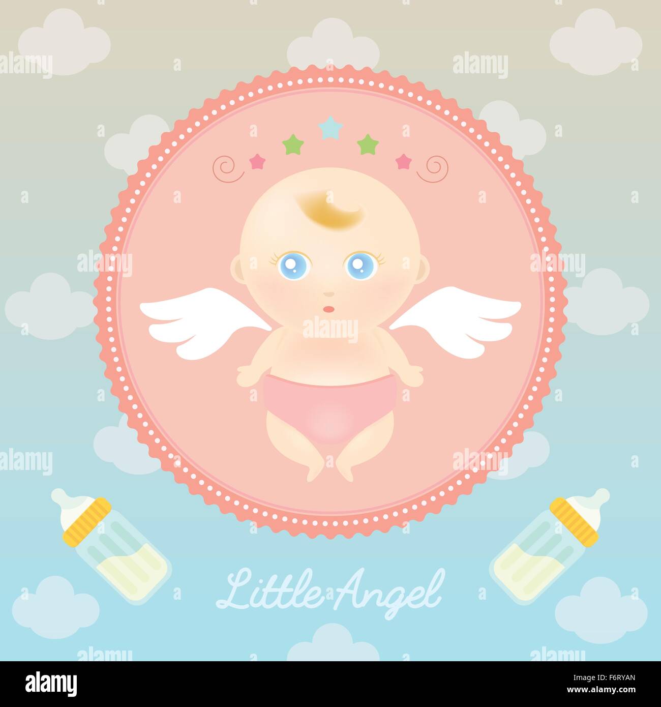 Ilustracion Vectorial De Angel Lindo Bebe Con Biberon De Leche En El Cielo Imagen Vector De Stock Alamy Ilustracion Vectorial De Angel Lindo Bebe Con Biberon De Leche En El Cielo Imagen Vector De Stock Alamy