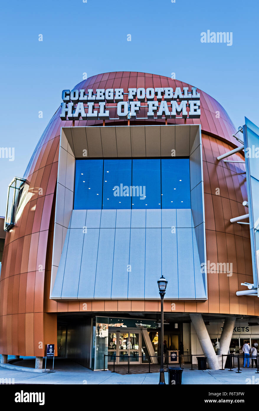 College Football Hall of Fame, Atlanta, Georgia, EE.UU. Foto de stock