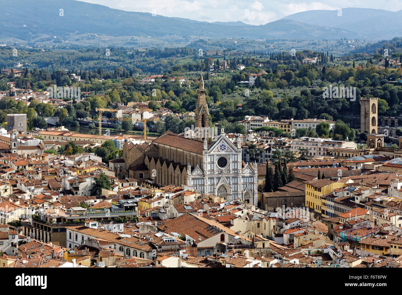 La Basílica de Santa Croce, Florencia, Italia. Foto de stock