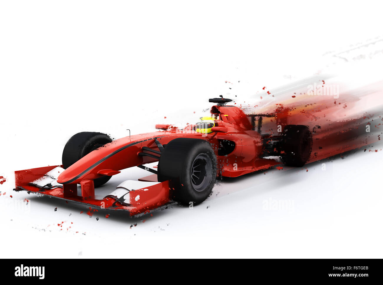 3D Render de un genérico de coche de carreras de F1 con efecto especial añadido Foto de stock