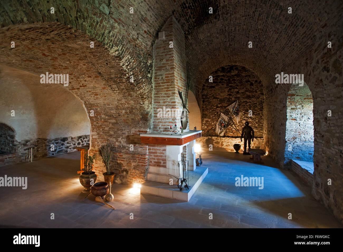 El interior de la fortaleza, Alba Iulia, Transilvania, Rumania Foto de stock